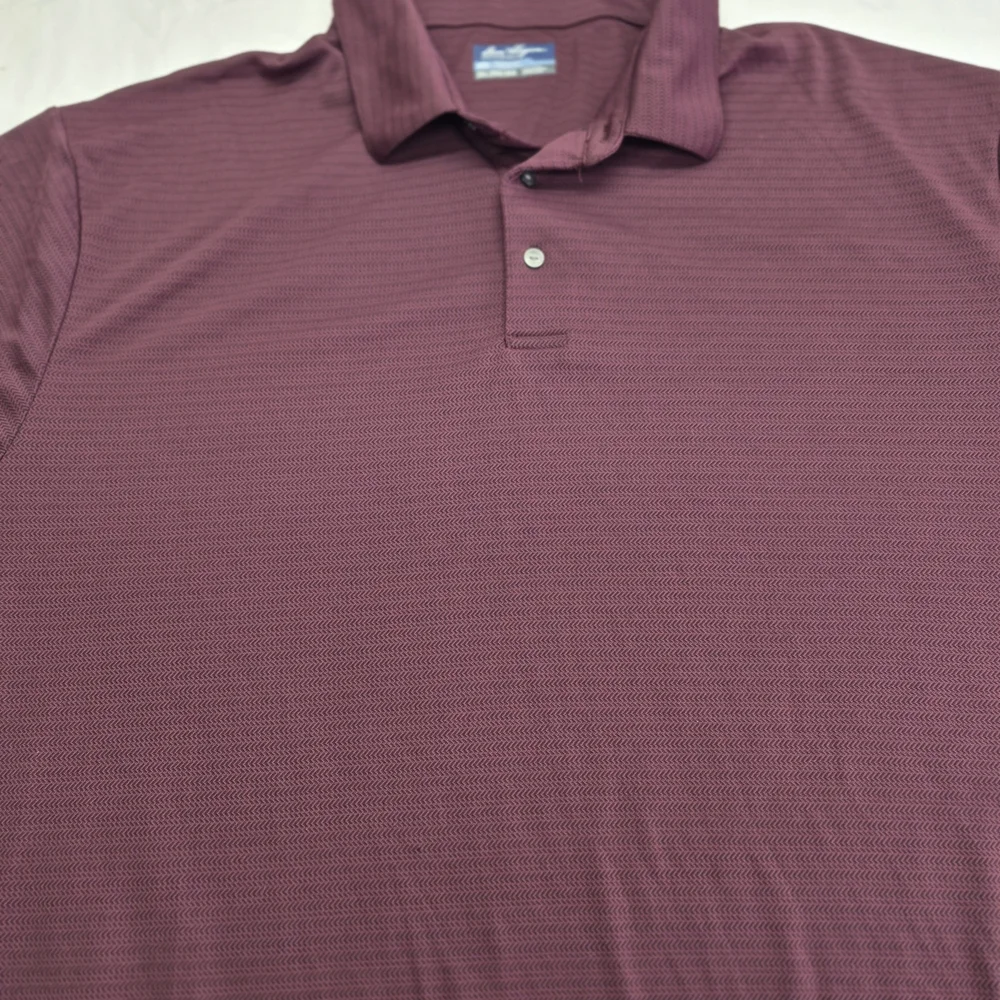 Ben Hogan Performance Polo Shirt Mens 3XL Burgundy & Blue Golf Stretch 2pcs - Picture 9 of 11